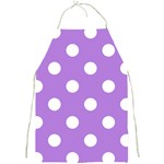 Polka Dots - White on Lavender Violet Full Print Apron