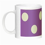 Polka Dots - White on Lavender Violet Night Luminous Mug