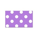 Polka Dots - White on Lavender Violet Sticker (Rectangular)