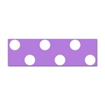 Polka Dots - White on Lavender Violet Sticker Bumper (100 pack)