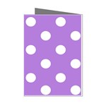 Polka Dots - White on Lavender Violet Mini Greeting Cards (Pkg of 8)
