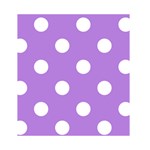 Polka Dots - White on Lavender Violet Greeting Card 4.5  x 6 