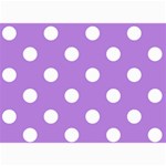 Polka Dots - White on Lavender Violet 5  x 7  Photo Cards