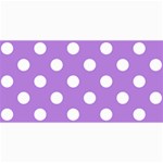 Polka Dots - White on Lavender Violet 4  x 8  Photo Cards