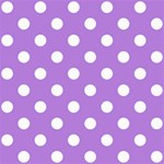 Polka Dots - White on Lavender Violet ScrapBook Page 8  x 8 
