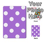 Polka Dots - White on Lavender Violet Multi-purpose Cards (Rectangle)