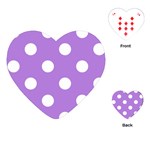 Polka Dots - White on Lavender Violet Playing Cards (Heart)