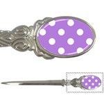 Polka Dots - White on Lavender Violet Letter Opener