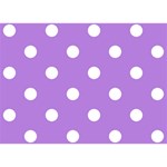 Polka Dots - White on Lavender Violet Birthday Cake 3D Greeting Card (7x5)