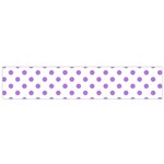 Polka Dots - Lavender Violet on White Flano Scarf (Small)