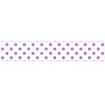 Polka Dots - Lavender Violet on White Flano Scarf (Large)