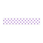 Polka Dots - Lavender Violet on White Flano Scarf (Mini)