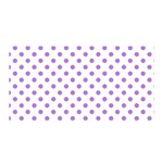 Polka Dots - Lavender Violet on White Satin Wrap