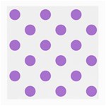 Polka Dots - Lavender Violet on White Medium Glasses Cloth (2 Sides)
