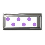 Polka Dots - Lavender Violet on White Superlink Italian Charm (9mm)