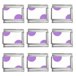 Polka Dots - Lavender Violet on White 9mm Italian Charm (9 pack)