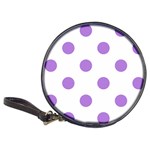 Polka Dots - Lavender Violet on White Classic 20-CD Wallet