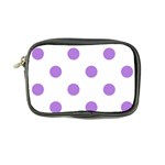 Polka Dots - Lavender Violet on White Coin Purse