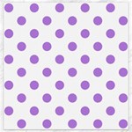 Polka Dots - Lavender Violet on White Canvas 12  x 12 