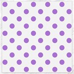 Polka Dots - Lavender Violet on White Canvas 16  x 16 
