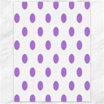 Polka Dots - Lavender Violet on White Canvas 18  x 24 