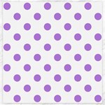 Polka Dots - Lavender Violet on White Canvas 20  x 20 