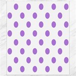 Polka Dots - Lavender Violet on White Canvas 20  x 24 