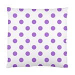 Polka Dots - Lavender Violet on White Standard Cushion Case (Two Sides)