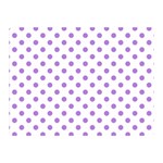 Polka Dots - Lavender Violet on White Double Sided Flano Blanket (Mini)