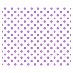 Polka Dots - Lavender Violet on White Double Sided Flano Blanket (Small)