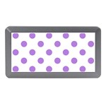 Polka Dots - Lavender Violet on White Memory Card Reader (Mini)