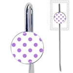Polka Dots - Lavender Violet on White Book Mark