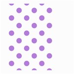 Polka Dots - Lavender Violet on White Large Garden Flag (Two Sides)