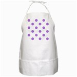 Polka Dots - Lavender Violet on White BBQ Apron