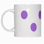 Polka Dots - Lavender Violet on White White Mug