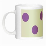 Polka Dots - Lavender Violet on White Night Luminous Mug