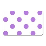 Polka Dots - Lavender Violet on White Magnet (Rectangular)