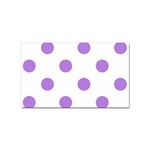 Polka Dots - Lavender Violet on White Sticker Rectangular (100 pack)