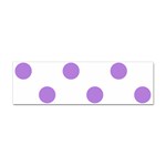 Polka Dots - Lavender Violet on White Sticker Bumper (100 pack)