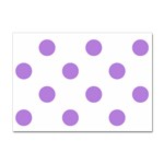 Polka Dots - Lavender Violet on White Sticker A4 (100 pack)