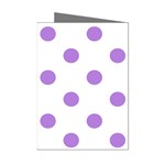 Polka Dots - Lavender Violet on White Mini Greeting Cards (Pkg of 8)