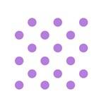 Polka Dots - Lavender Violet on White Greeting Card 5  x 7 