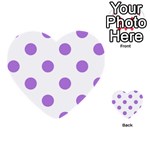 Polka Dots - Lavender Violet on White Multi-purpose Cards (Heart)