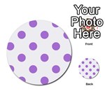 Polka Dots - Lavender Violet on White Multi-purpose Cards (Round)