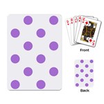 Polka Dots - Lavender Violet on White Playing Cards Single Design