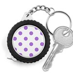 Polka Dots - Lavender Violet on White Measuring Tape