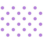 Polka Dots - Lavender Violet on White Birthday Cake 3D Greeting Card (7x5)