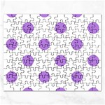 Polka Dots - Lavender Violet on White Jigsaw Puzzle (Rectangular)