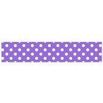 Polka Dots - White on Dark Pastel Purple Flano Scarf (Small)