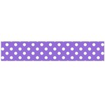 Polka Dots - White on Dark Pastel Purple Flano Scarf (Large)